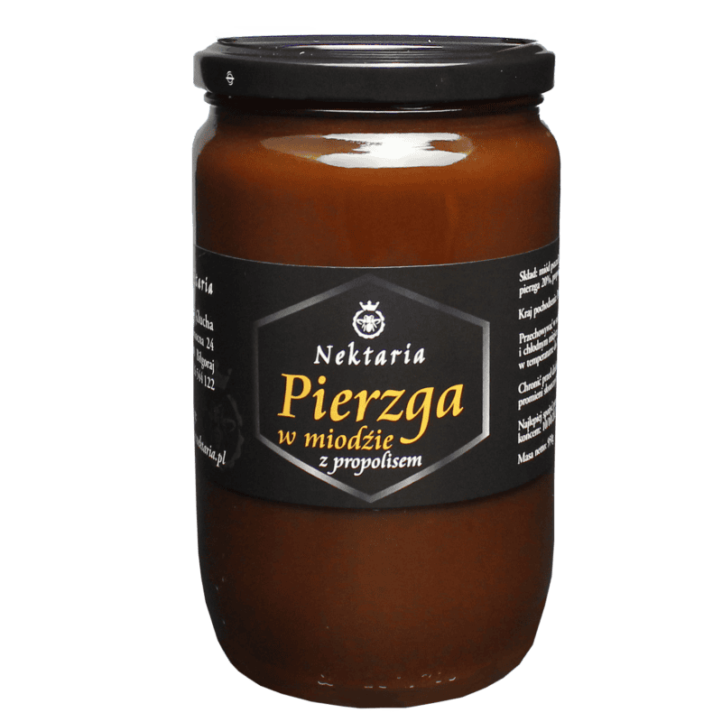 Naturalny miód pitny z pierzgą i propolisem, zdrowa suplementacja od Nektarii.