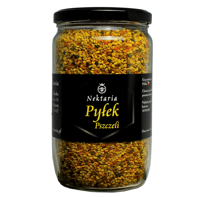 Pyłek pszczeli właściwości – słoik z pyłkiem wielokwiatowym z Pasieki Nektaria